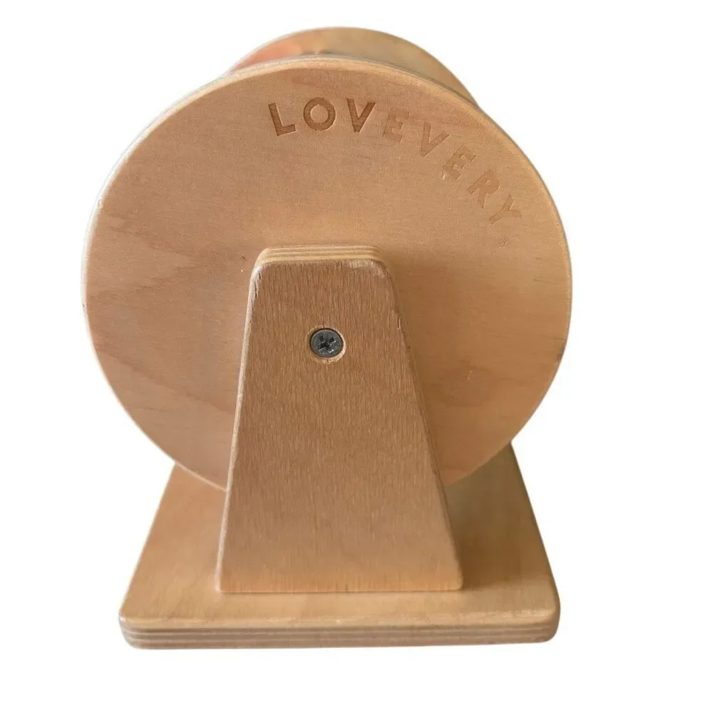 Lovevery Wood Spinning Rainbow Color Wheel Baby Sensory Toy